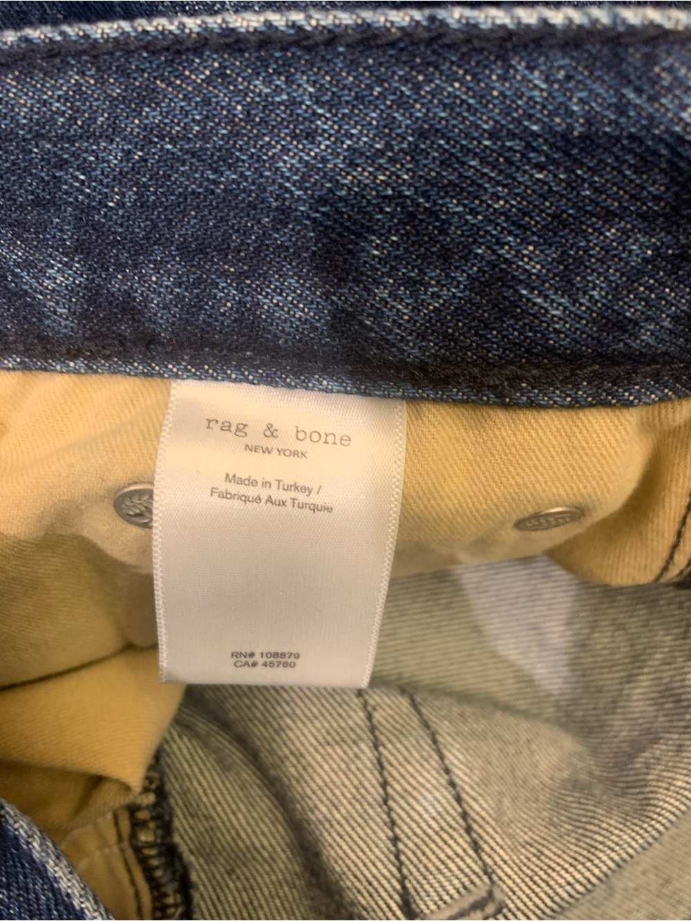rag & bone Dark Blue  Sukato  denim Skirt with Raw Hem - Picture 7 of 14